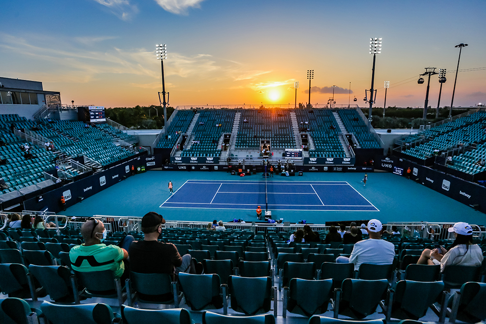 Miami Open Grandstand sunset