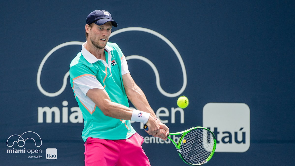 Andreas Seppi competing during the Miami Open