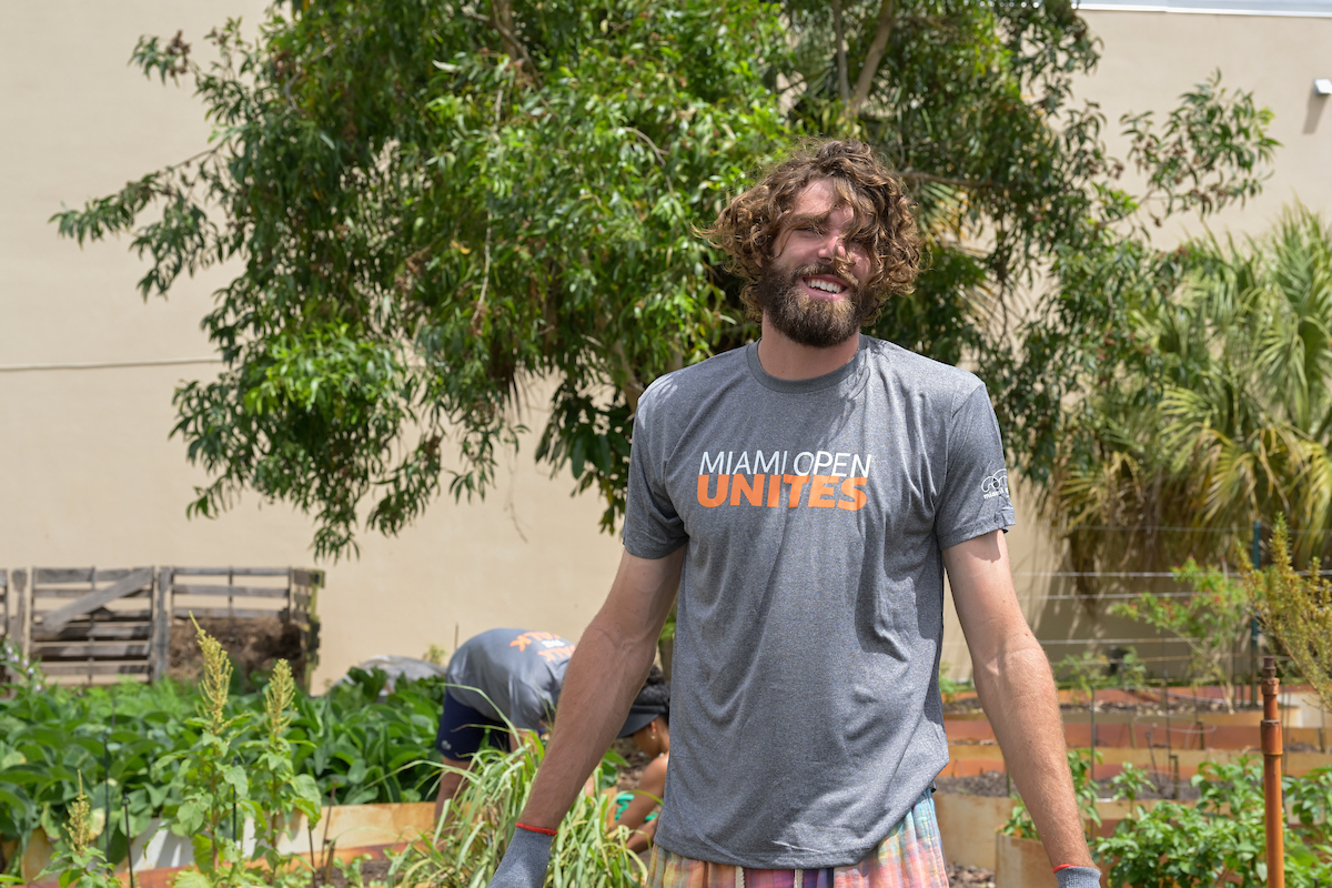 volunteering in community garden for miami open unites