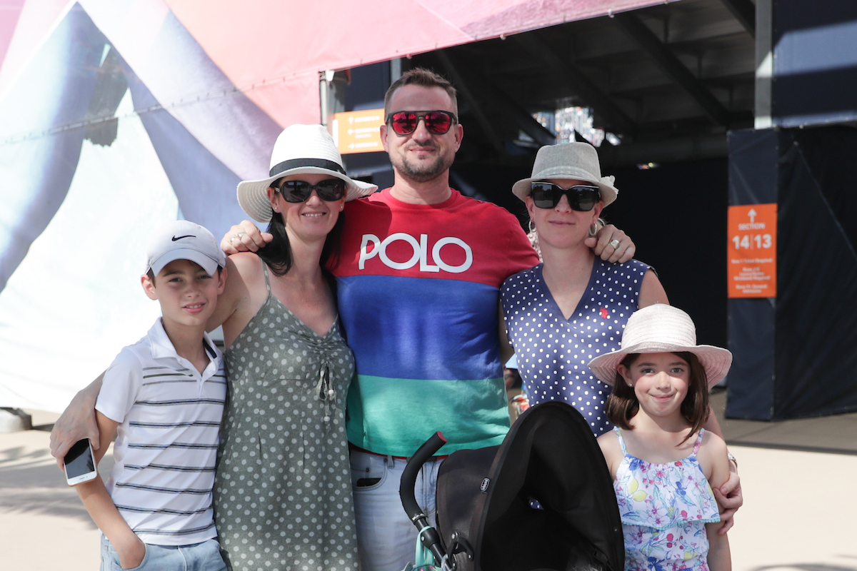 Family during the Miami Open