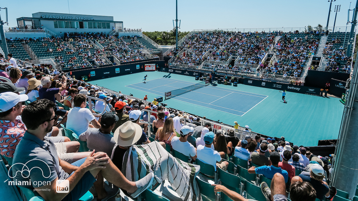 miami open grandstand and fans in seats