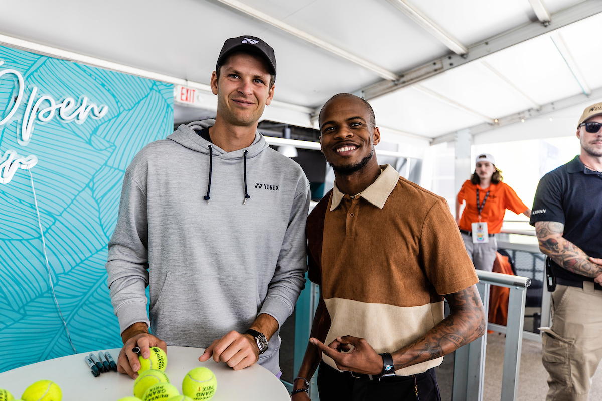 Hubert Hurkacz during a Meet & Greet at the Miami Open on Tuesday, March 21, 2023.