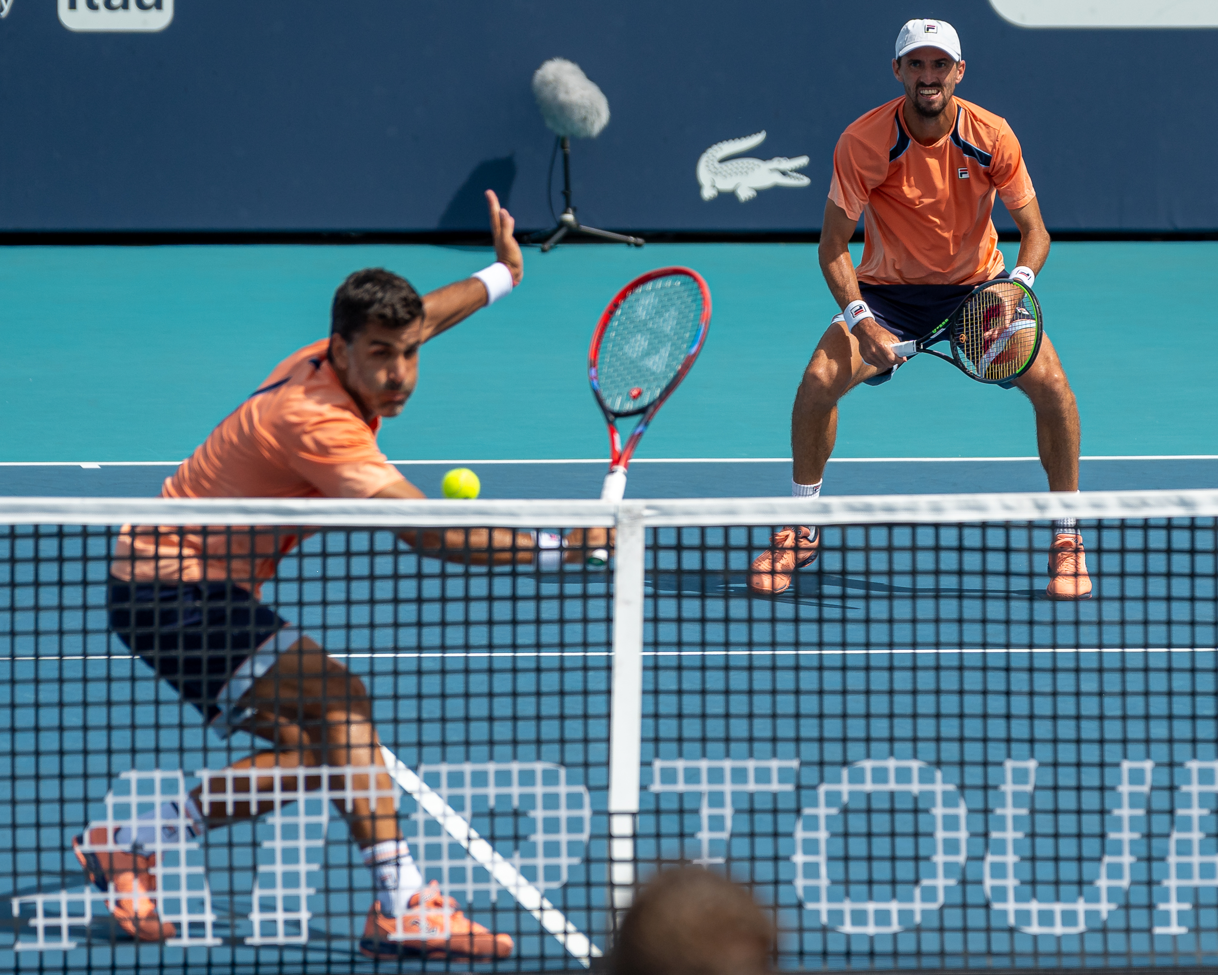 Maximo Gonzalez and Andres Molteni at the 2023 Miami Open in Miami Gardens, Fla.