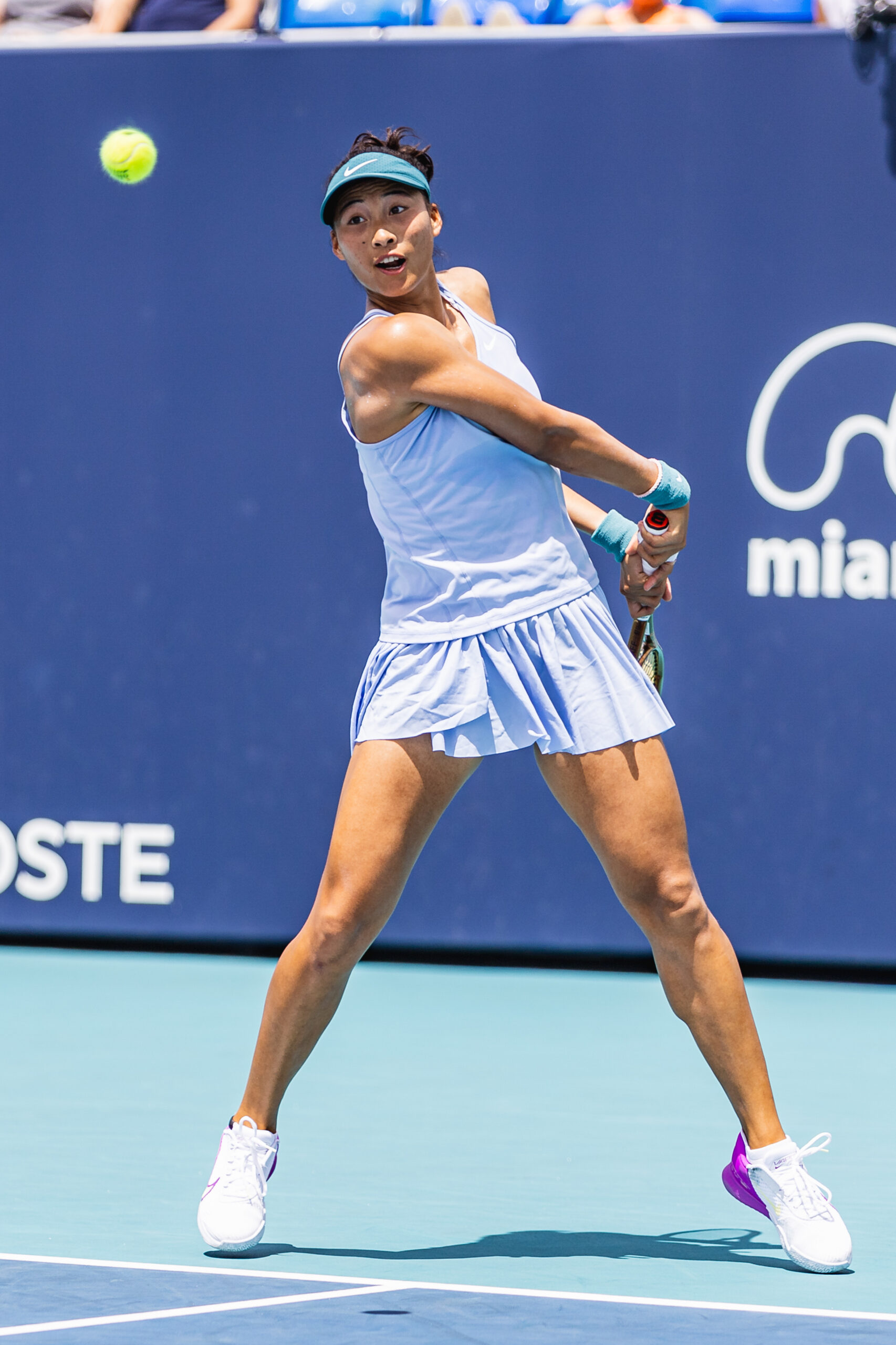 Qinwen Zheng on March 27, 2023 at the Miami Open