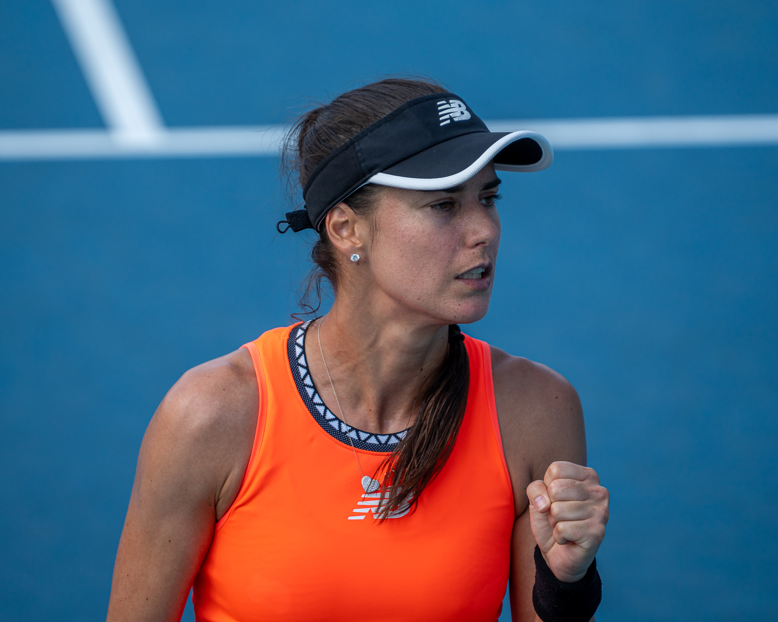 Sorana Cirstea at the 2023 Miami Open in Miami Gardens, Florida.