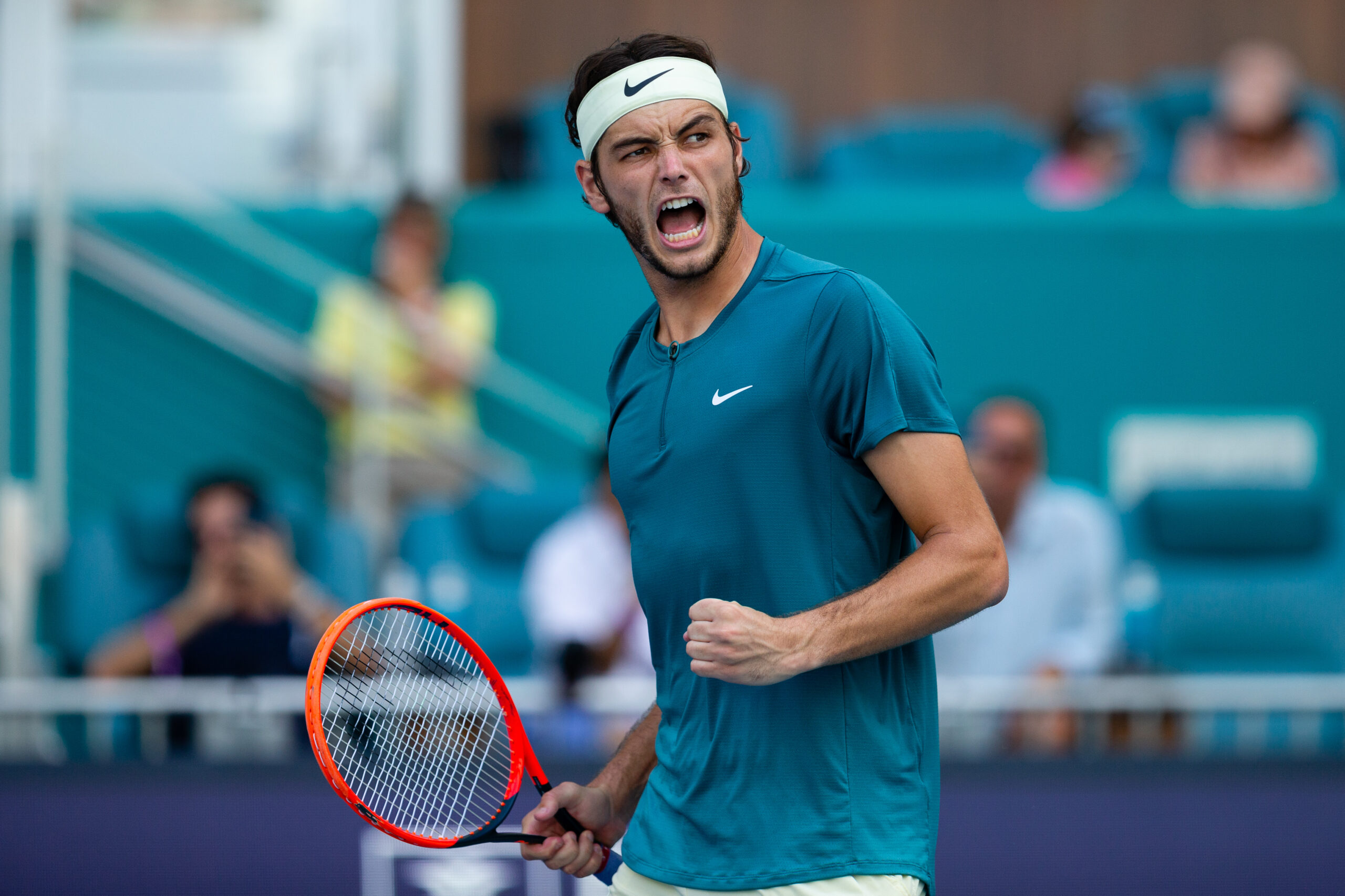 Taylor Fritz at the 2023 Miami Open in Miami Gardens, Florida.