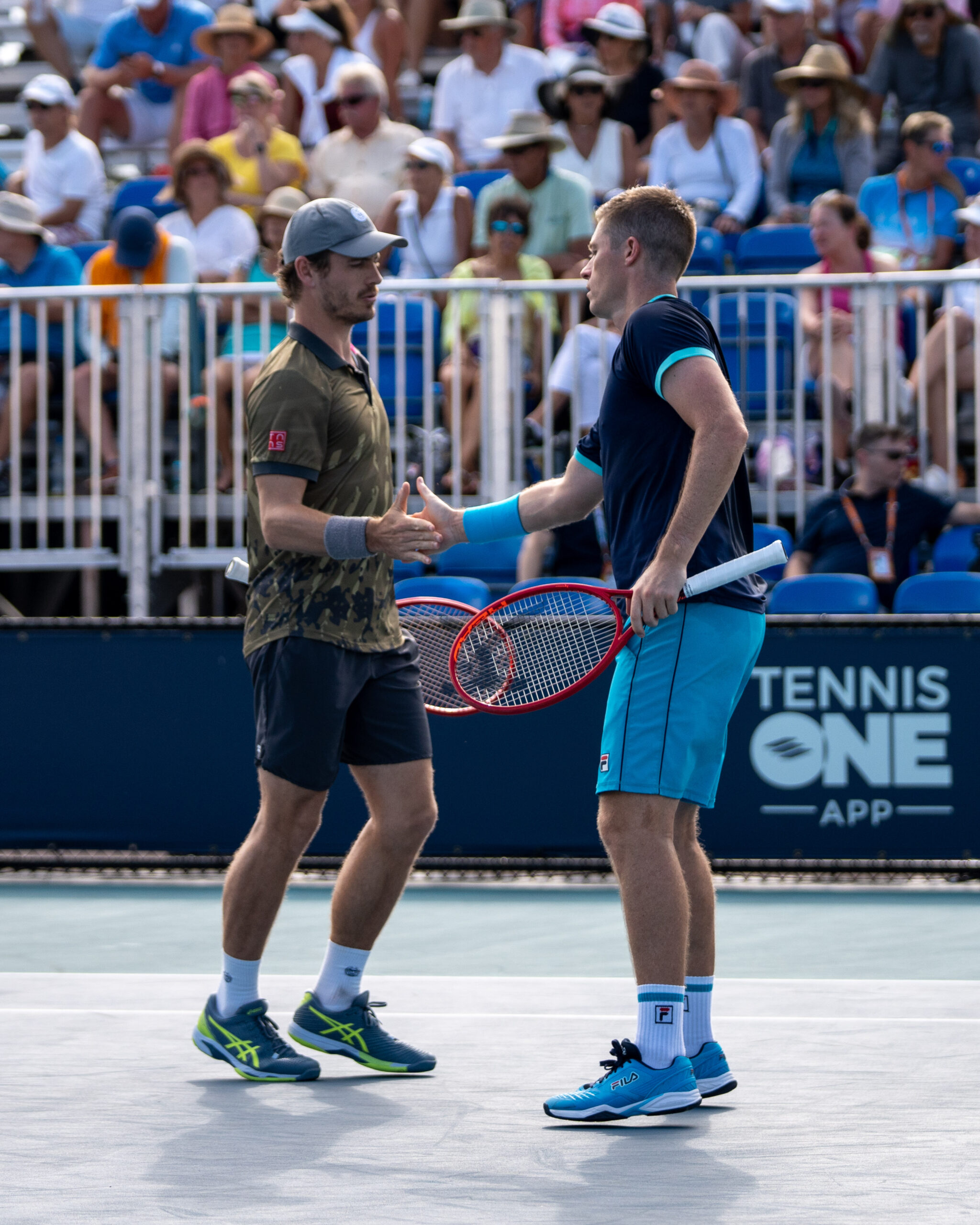 Wesley Koolhof and Neal Skupski during the 2023 Miami Open in Miami Gardesn, Florida