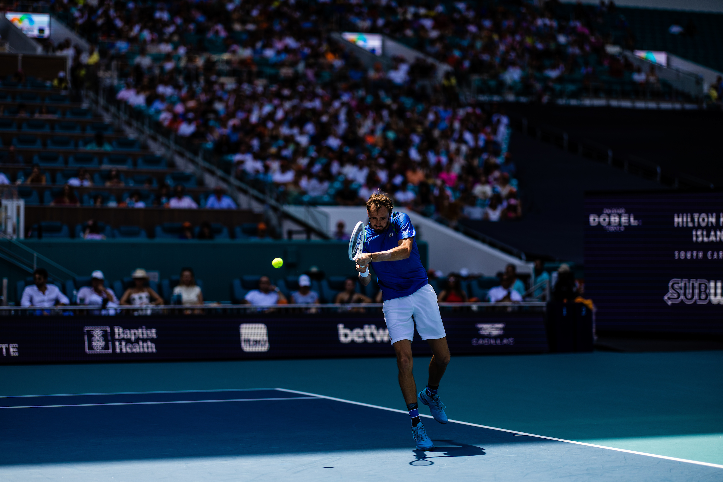 Daniil Medvedev during the Men’s Singles Final match of the Miami Open tennis tournament, Sunday, April 2, 2023, in Miami Gardens, Fla. (Brennan Asplen/South Florida Stadium)