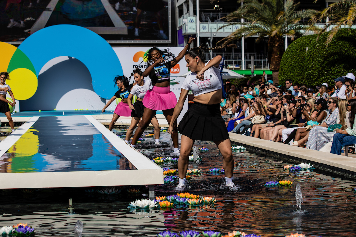 Dancers at the fashion show during the 2025 Miami Open on March 16, 2025.