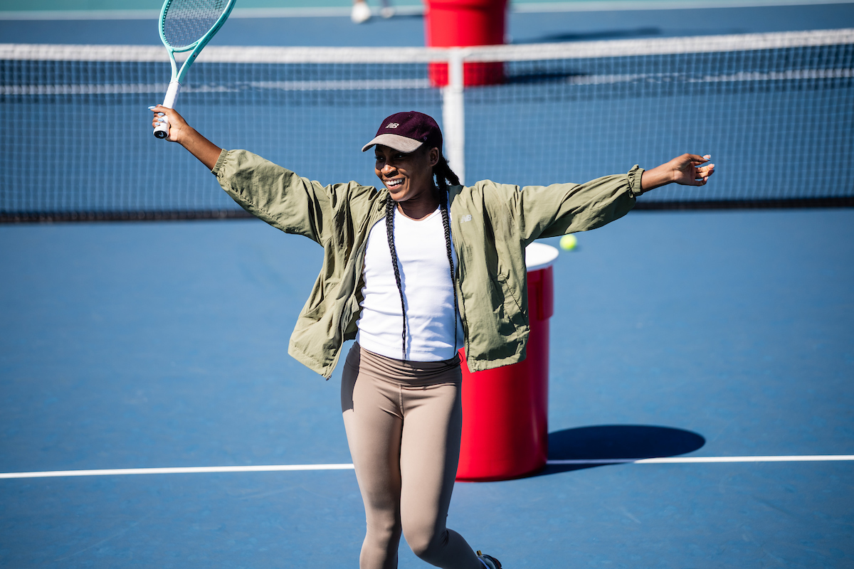 Coco Gauff of The United States on Court 10 during the Miami Open tennis tournament, Monday, Mar. 17, 2025, in Miami Gardens, Fla. (Jose Pineiro/South Florida Stadium)