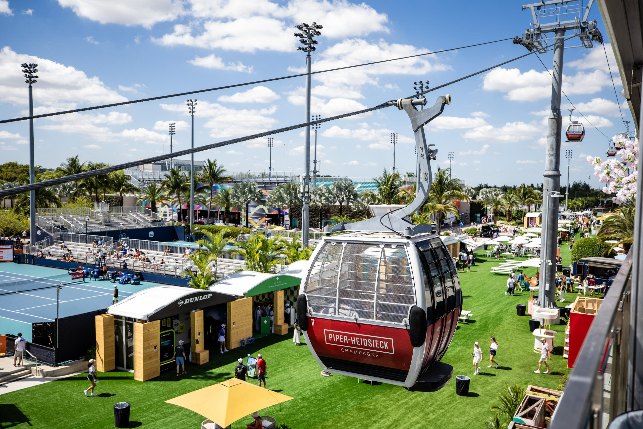 2025 Miami Open Photo of Piper-Heidsieck Sky View going trough campus that can be seen below