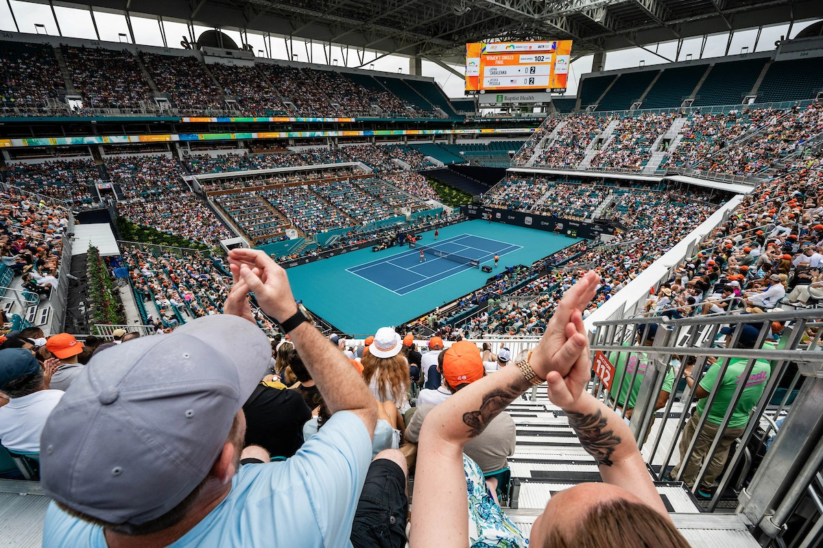 General view of Hard Rock Stadium in the Women’s Singles Final during the Miami Open tennis tournament