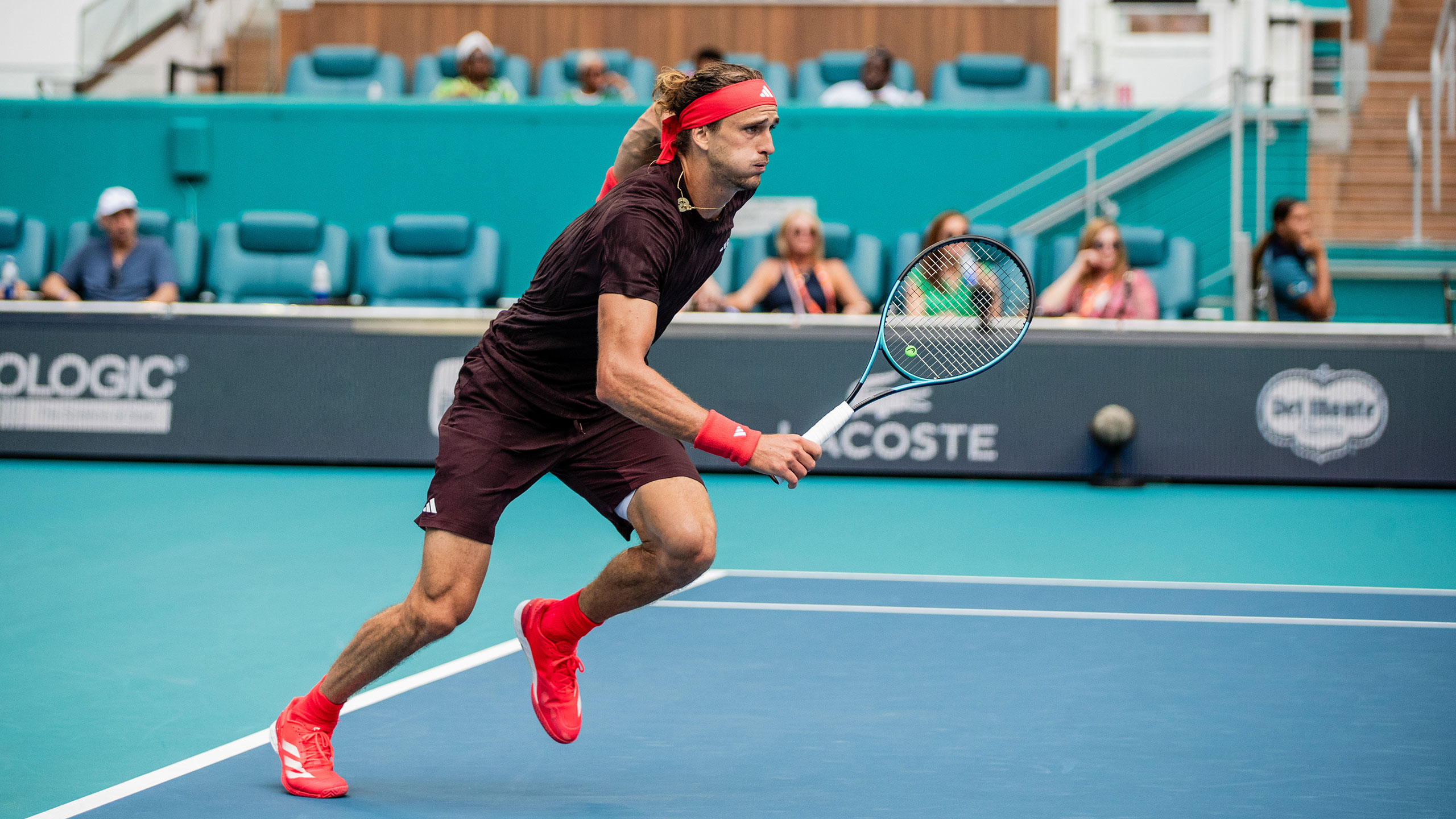 Alexander Zverev of Germany at Hard Rock Stadium court during the Miami Open tennis tournament, Wednesday, Mar. 26, 2025, in Miami Gardens, Fla. (Tomás Diniz Santos/South Florida Stadium)