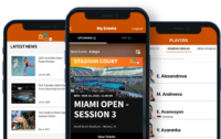 App Screens Images of various features available when you download the official Miami Open app including live scores, player rankings and more.