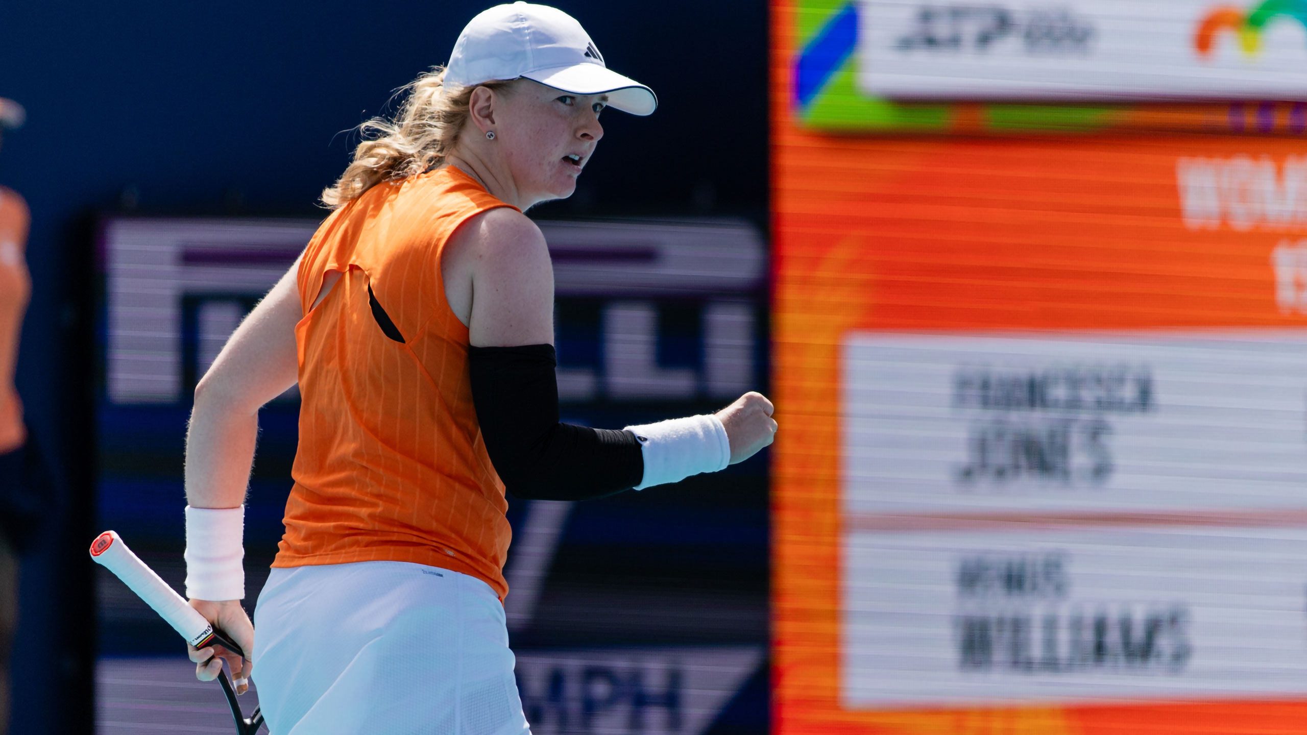 Miami Open, Tennis, action, fist pump, match, Francesca Jones"