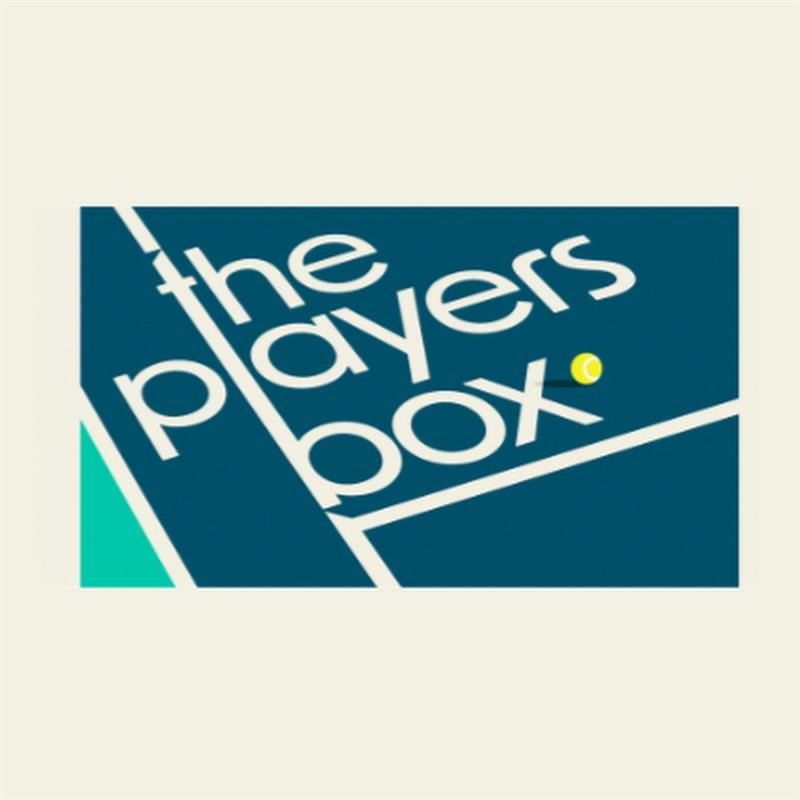 The Player’s Box Podcast – YouTube (2) Graphic that reads "the players box" with a yellow tennis ball representing the period at the end of the sentence
