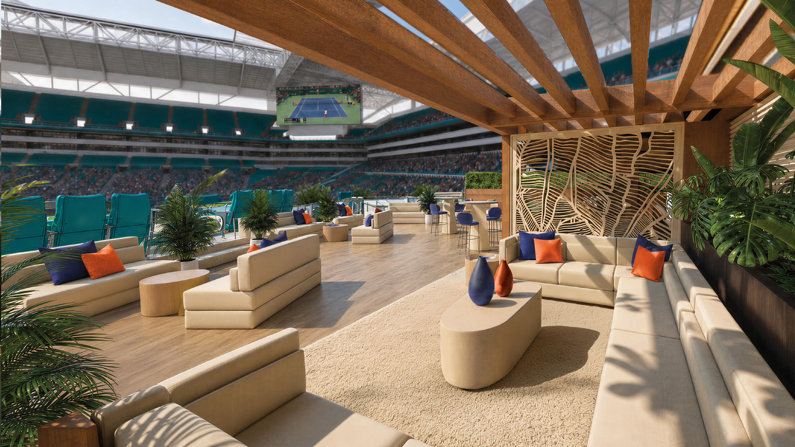 Stadium court pavilion rendering